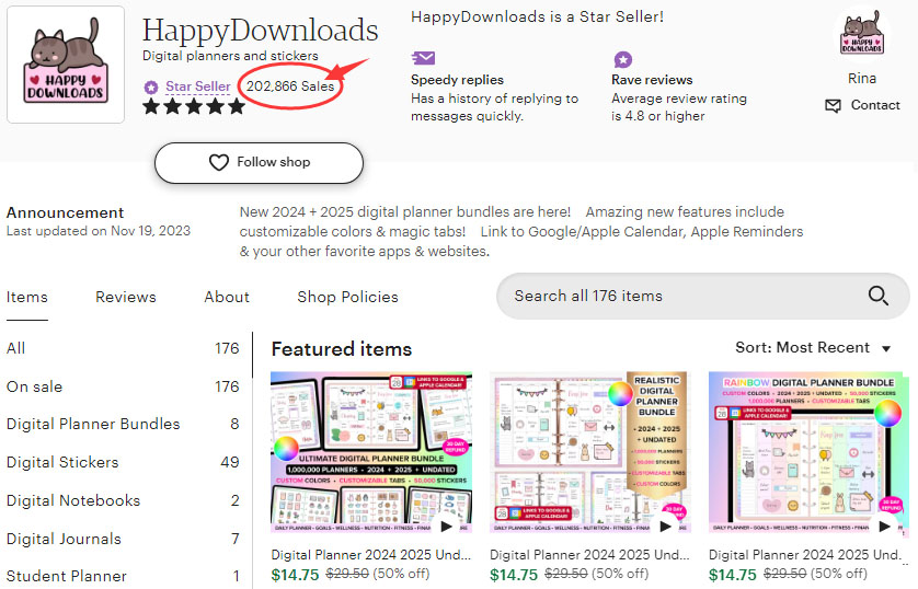 HappyDownloads on Etsy